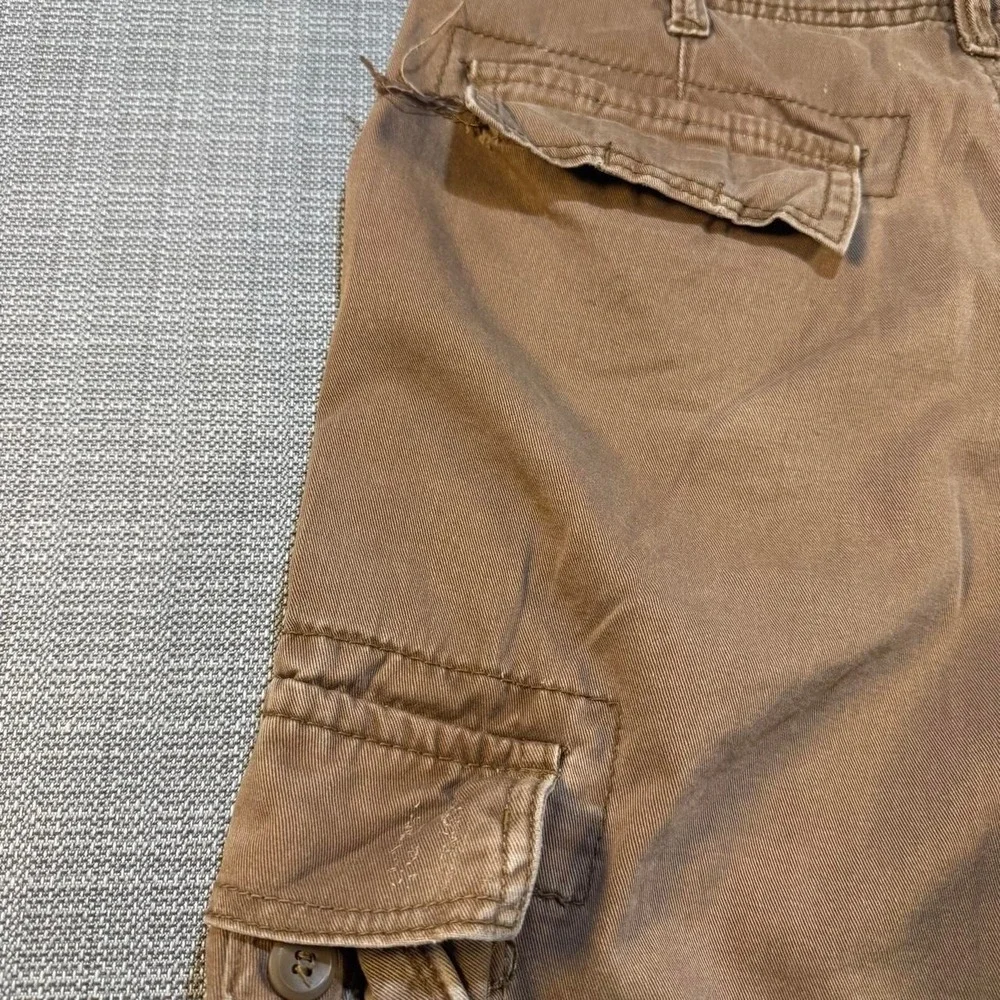 Plugg Brown Cotton Cargo Shorts Men's Size 31